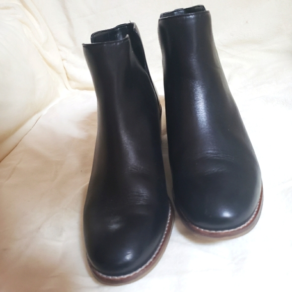 EC COLE HAAN Chelsea chunky LEATHER BOOTS - Picture 6 of 8